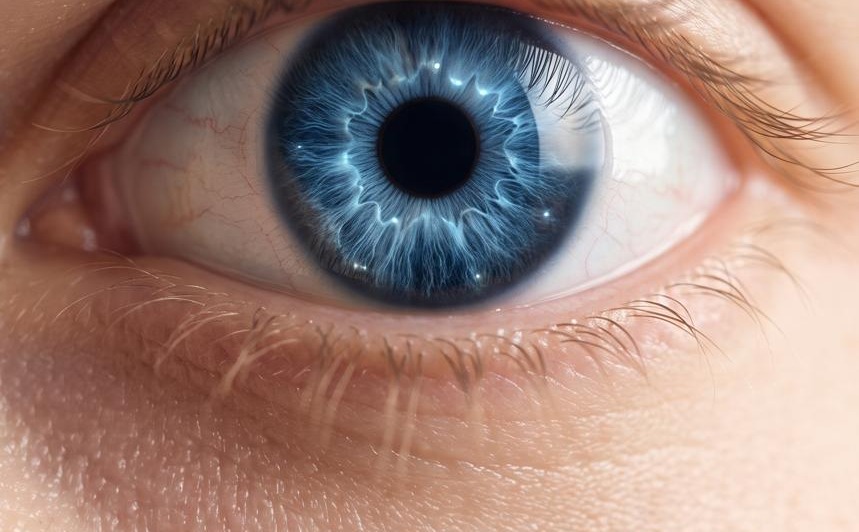 Close-up of a human eye representing EVO ICL implantable lens vision correction at Schorr Vision Las Vegas